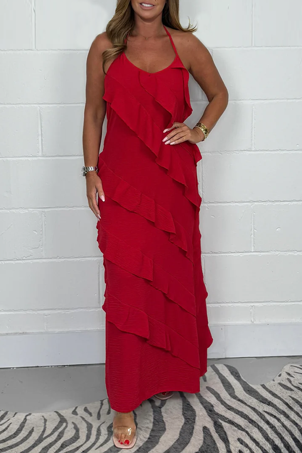 Ruffle Layered Maxi Dress