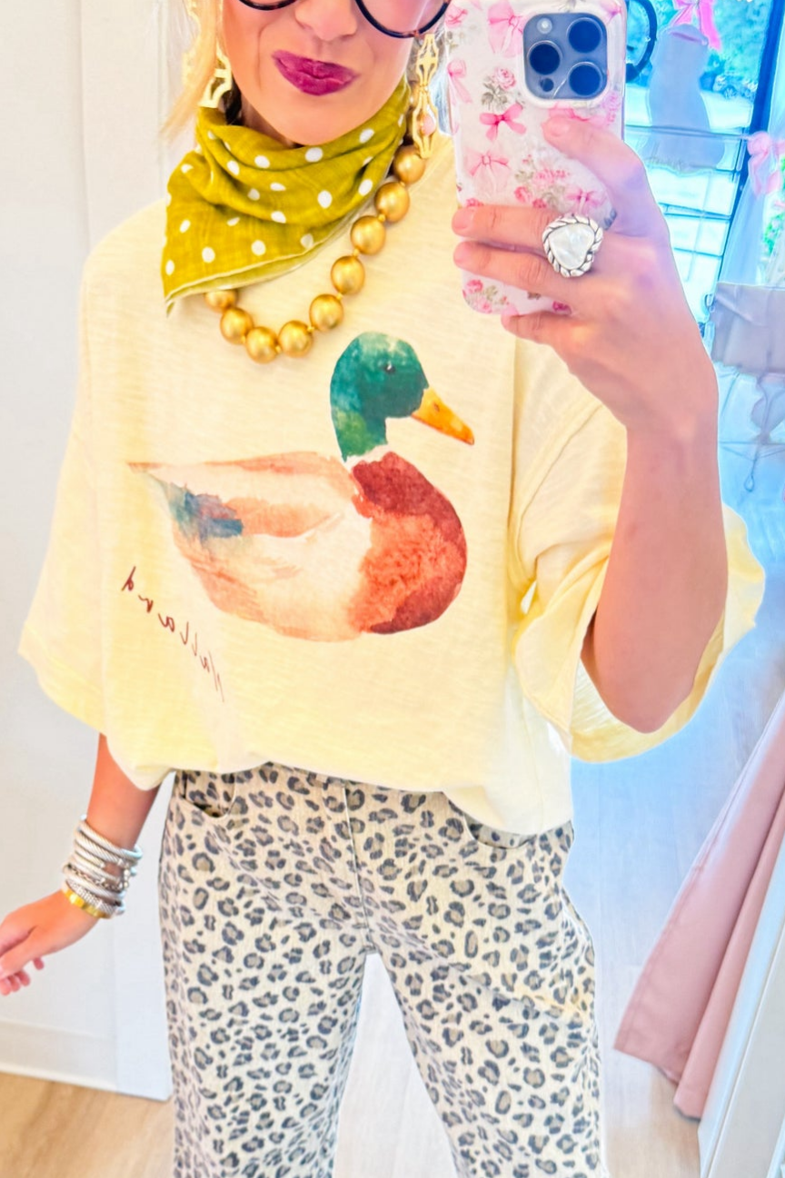 Cream Mallard Duck Tee