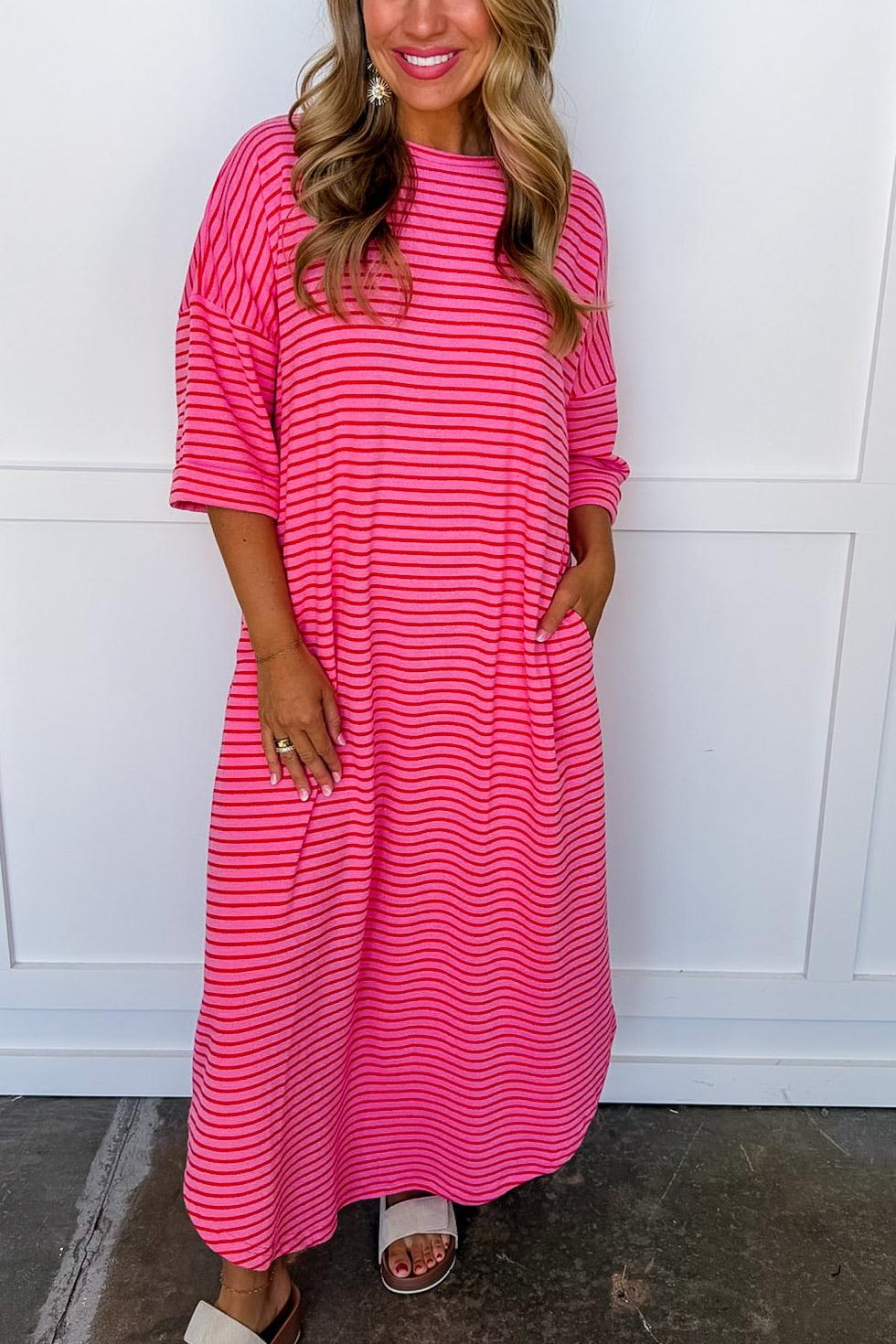 Stripe Terry Cloth Dress