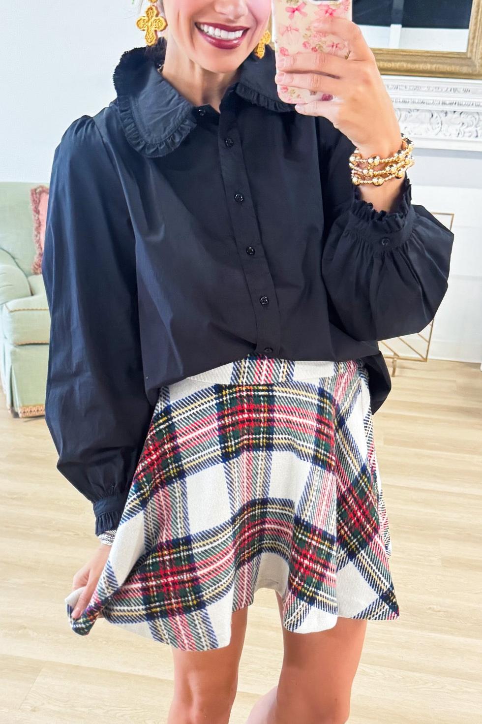 Lvory Multi Plaid Skirt