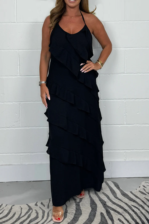 Ruffle Layered Maxi Dress