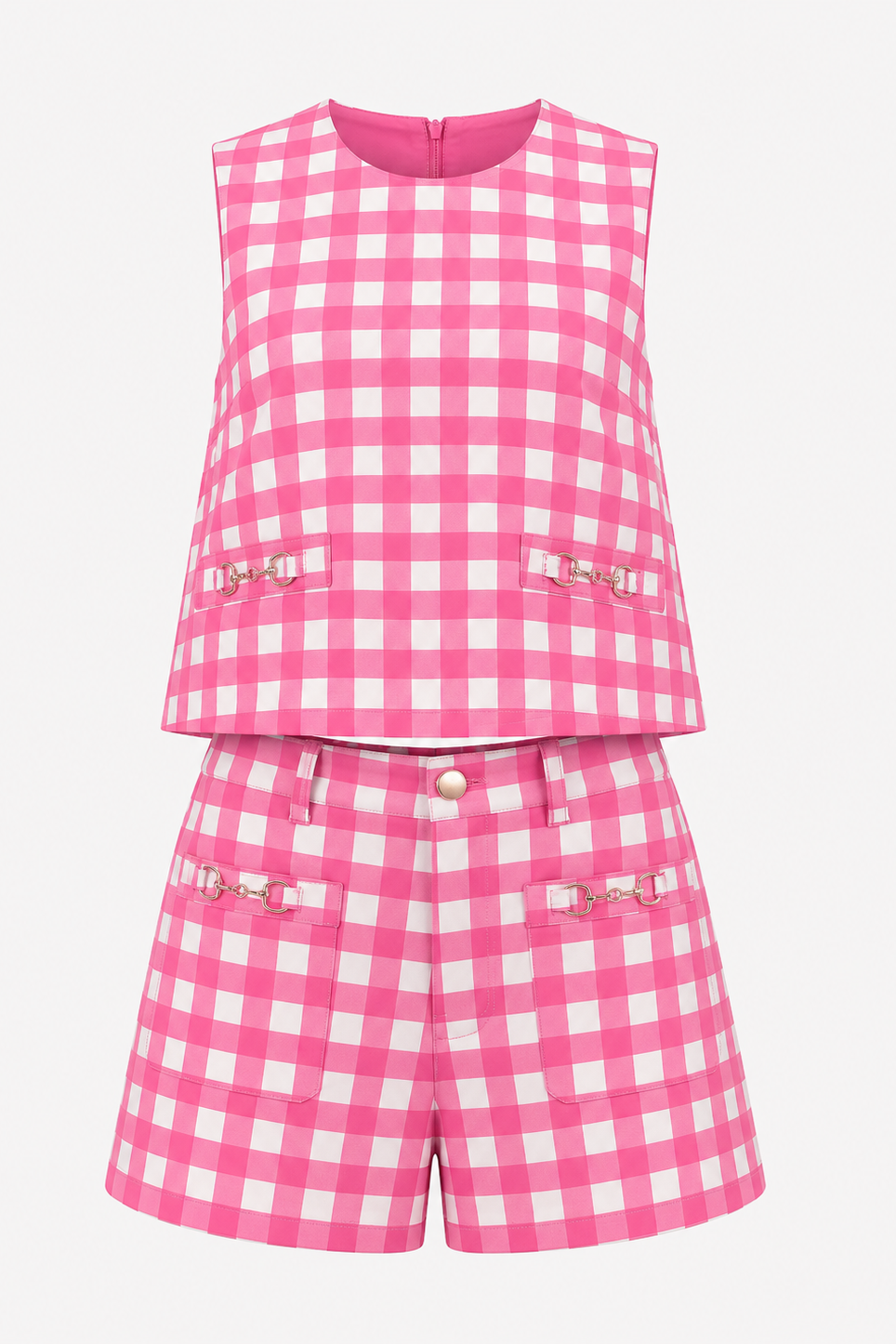Sleeveless Top and Shorts Two-Piece Set