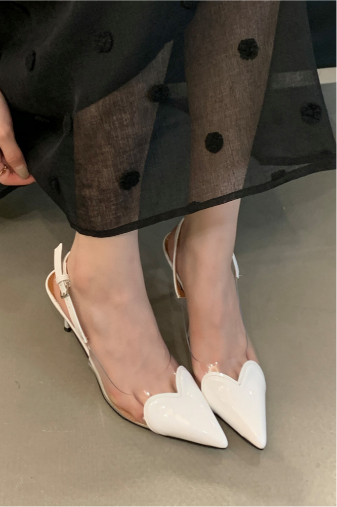 French-Style Pointed-Toe High-Heel Sandals