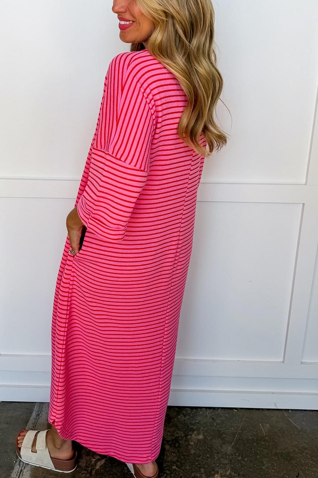 Stripe Terry Cloth Dress