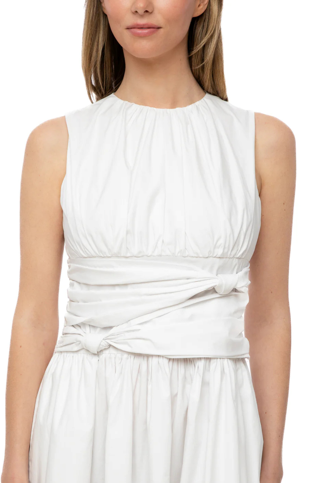 Wrap Waist Sleeveless Maxi Dress