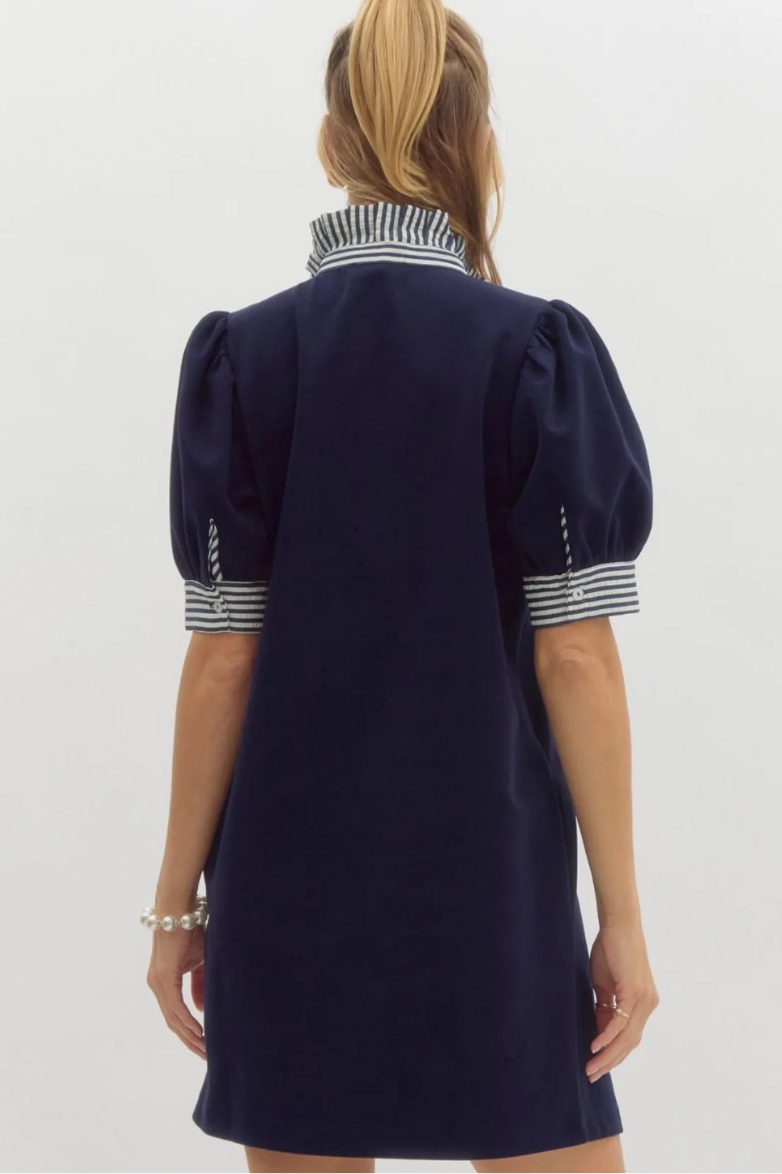 Sadie Stripe Collar Mini Dress