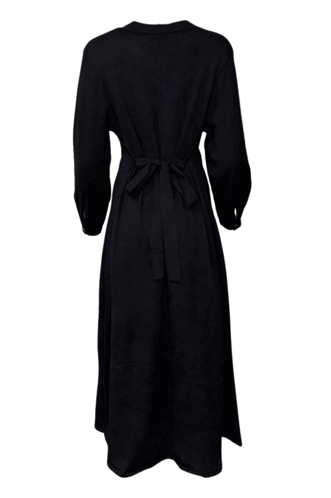 Black-Button up Dress