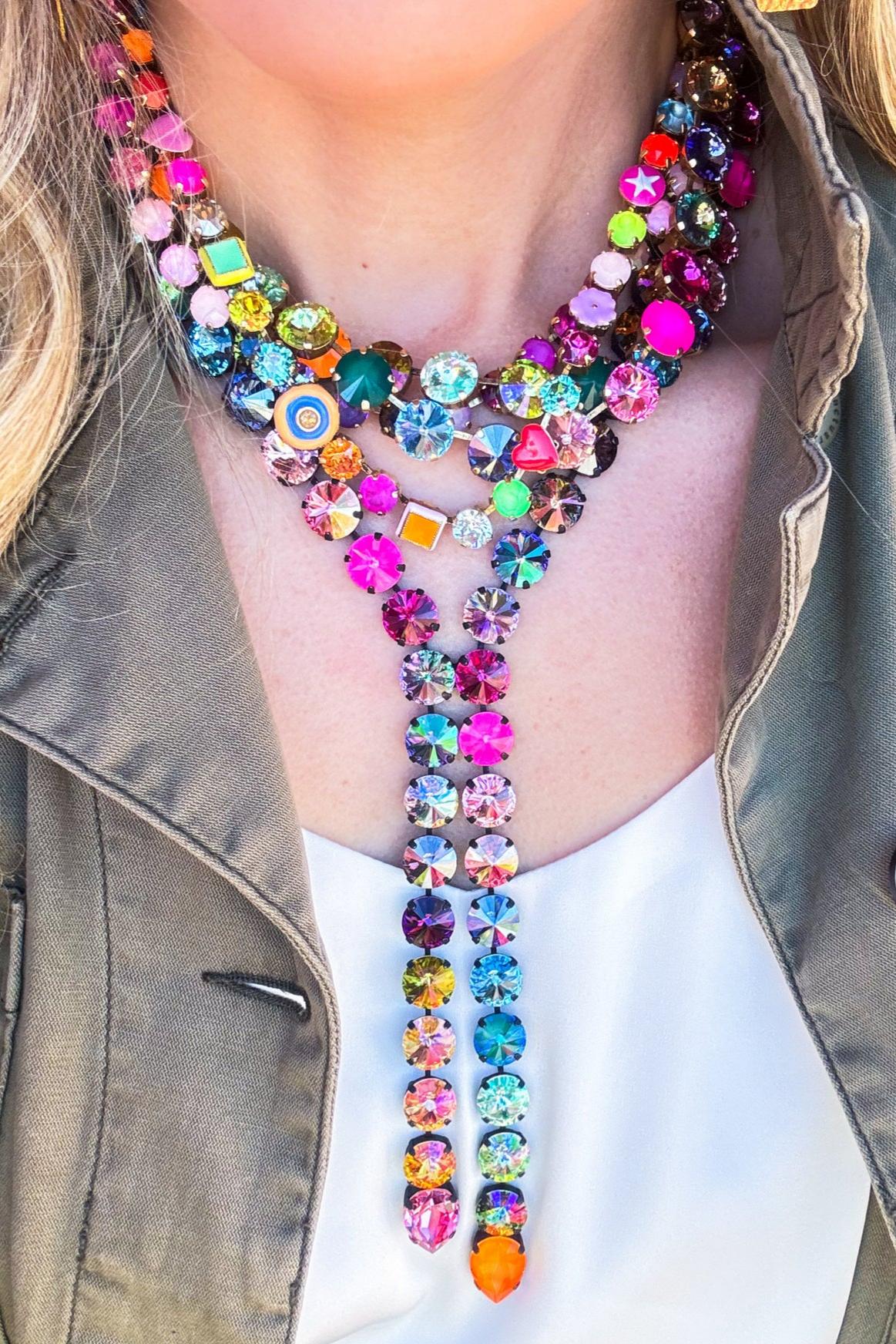  Watermelon Split Statement Necklace