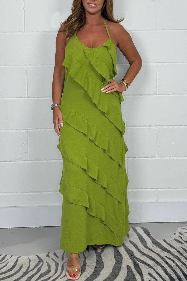 Ruffle Layered Maxi Dress