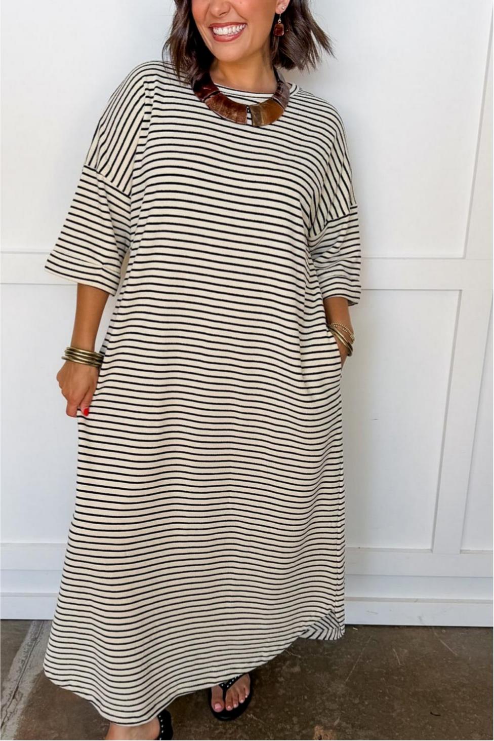 Stripe Terry Cloth Dress
