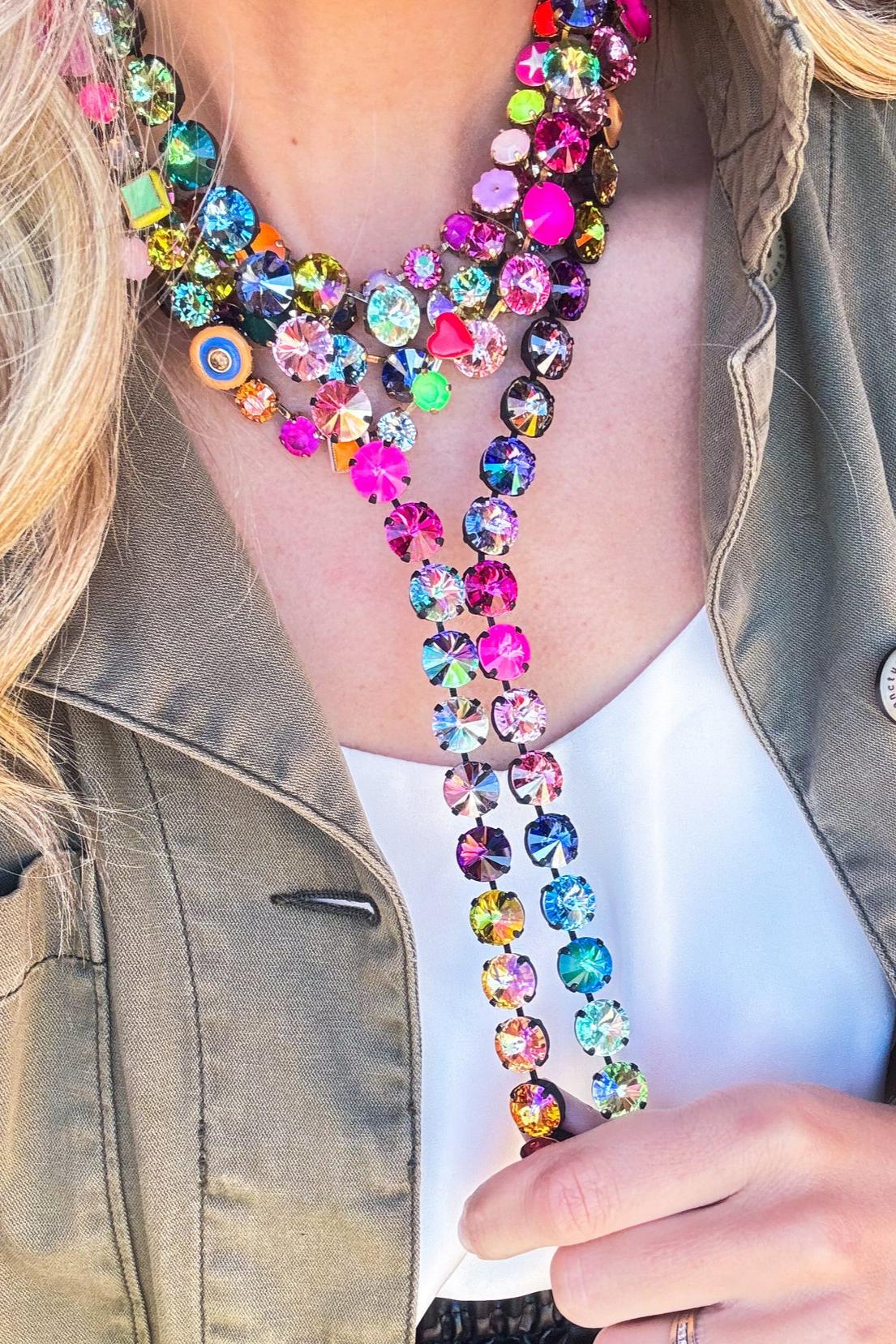  Watermelon Split Statement Necklace