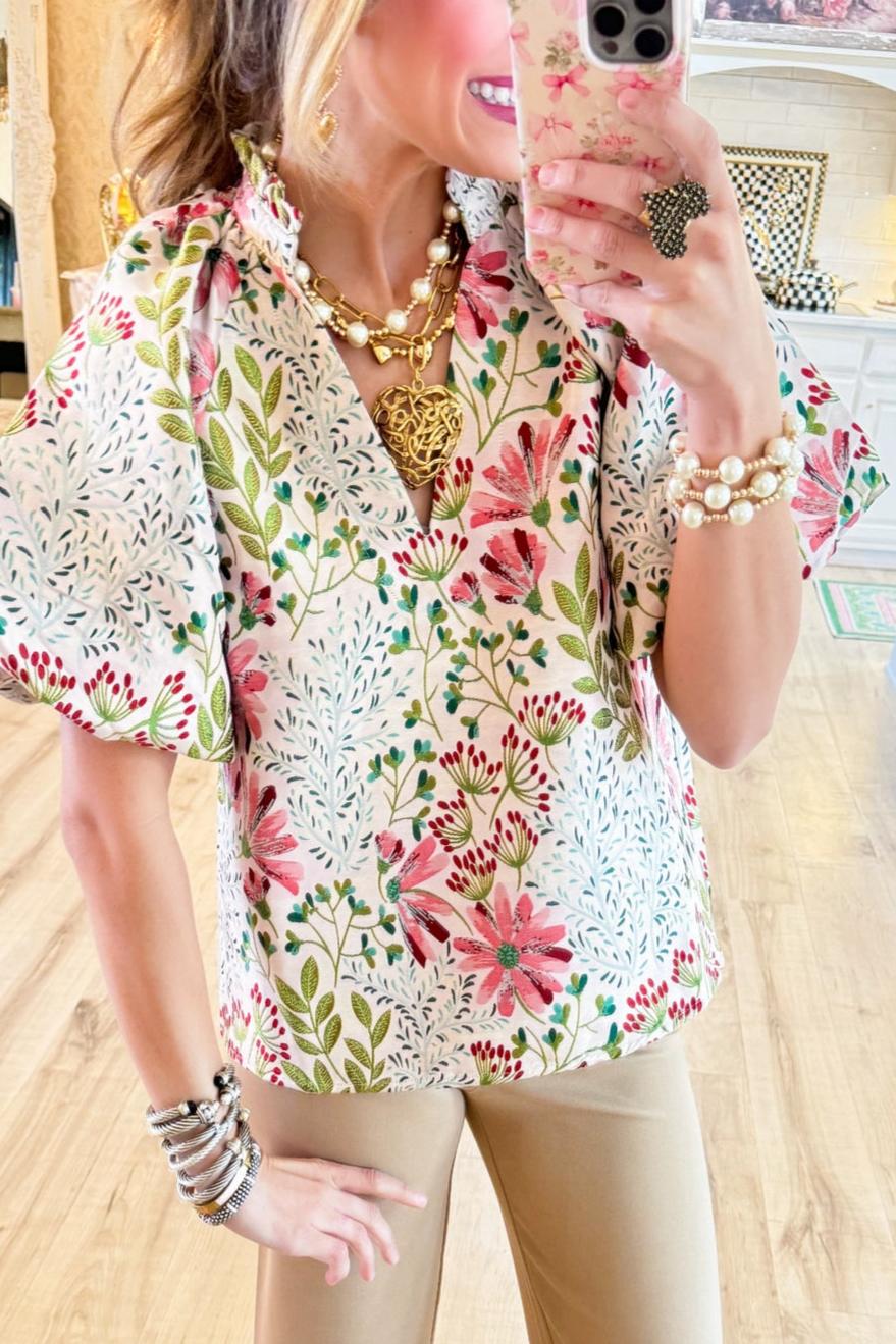  Cream Puff Sleeve Pattern Top