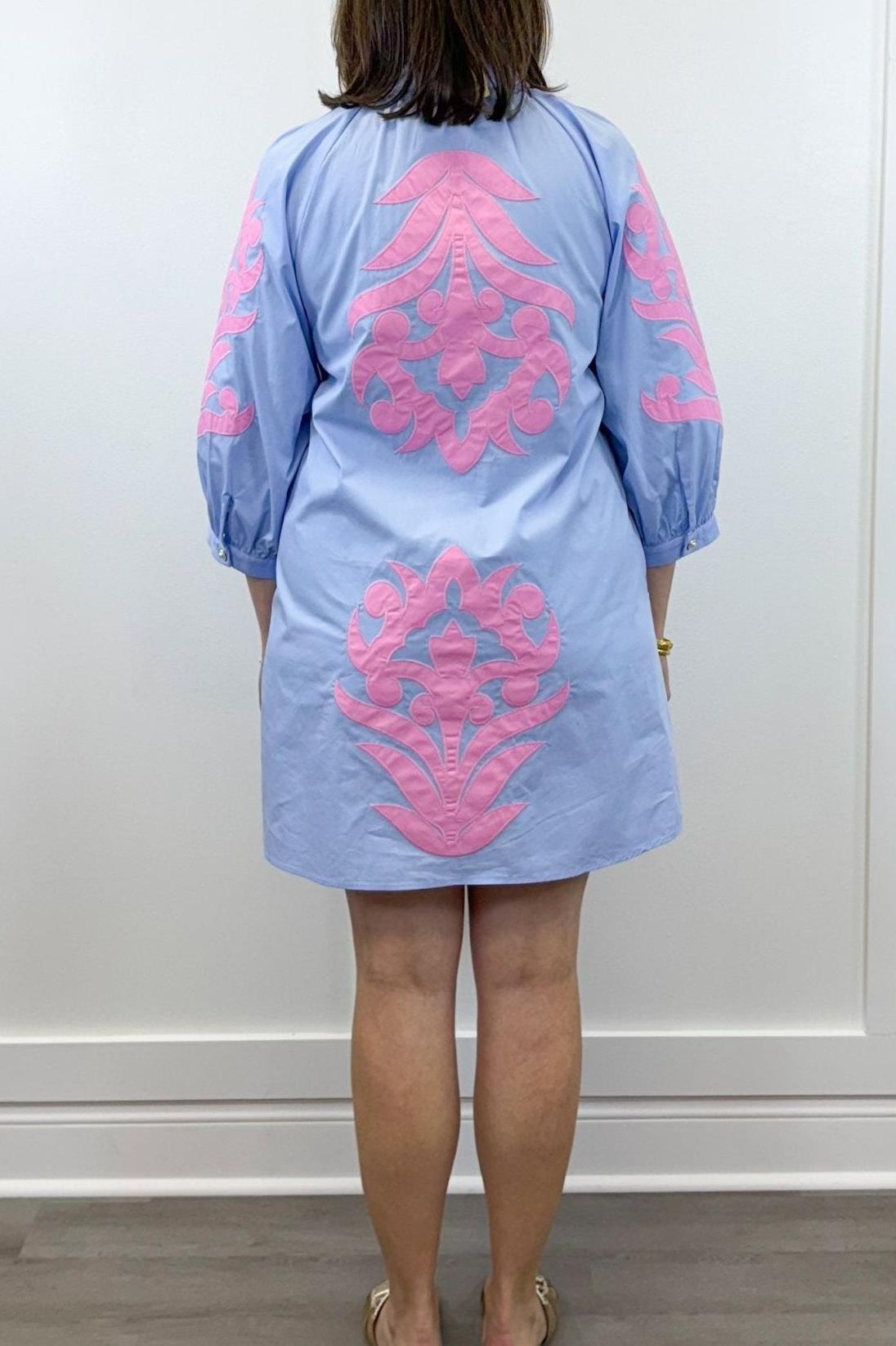 Powder Blue Coastal Relief Dress