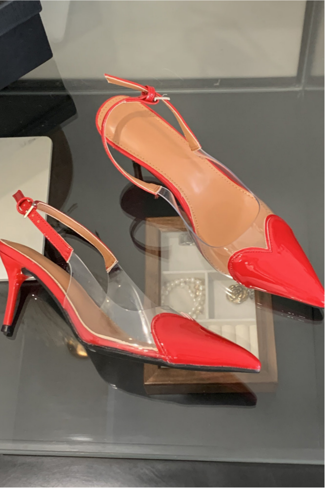 French-Style Pointed-Toe High-Heel Sandals