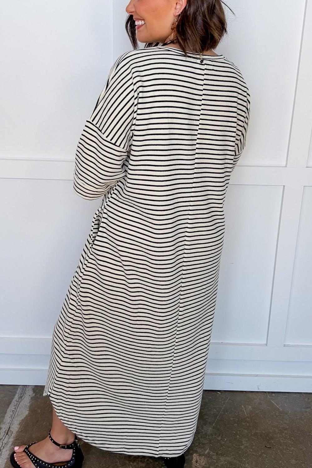 Stripe Terry Cloth Dress