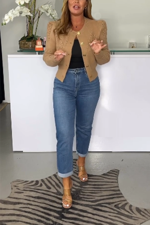 Inspired 5 button cardigan