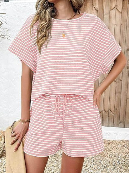 Women's Matching Stripe Loungewear Set