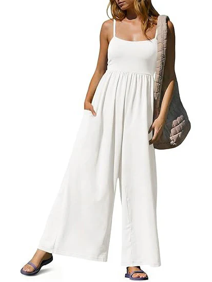 Spaghetti Strap Wide Leg Jumpsuit