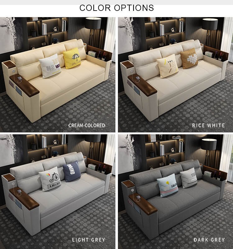 Space-saving Multi-purpose living Room Furniture Modern fabric folding sofa bed