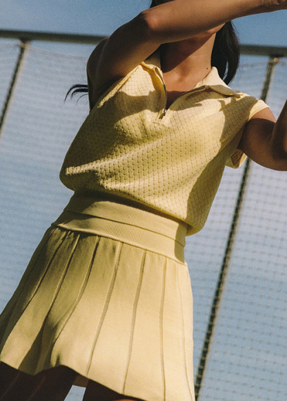 Custom Jacquard Knit Tennis Skirt