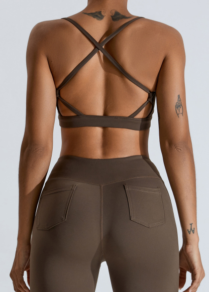 Customized Backless Sports Underwear Shock Absorbing Yoga Bra