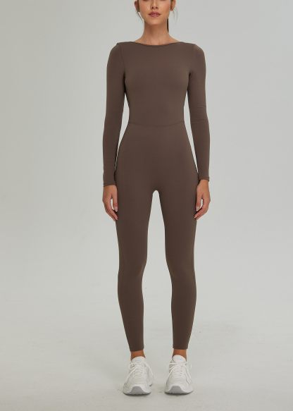 Customized Long sleeve one piece yoga suit