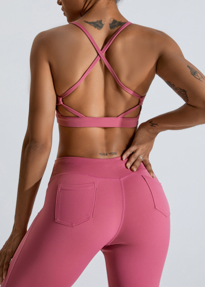 Customized Backless Sports Underwear Shock Absorbing Yoga Bra