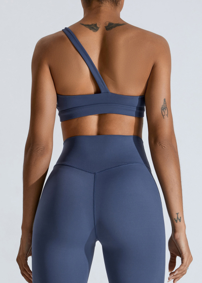 Customized 2024 New Slant One Shoulder Women's Yoga Bra