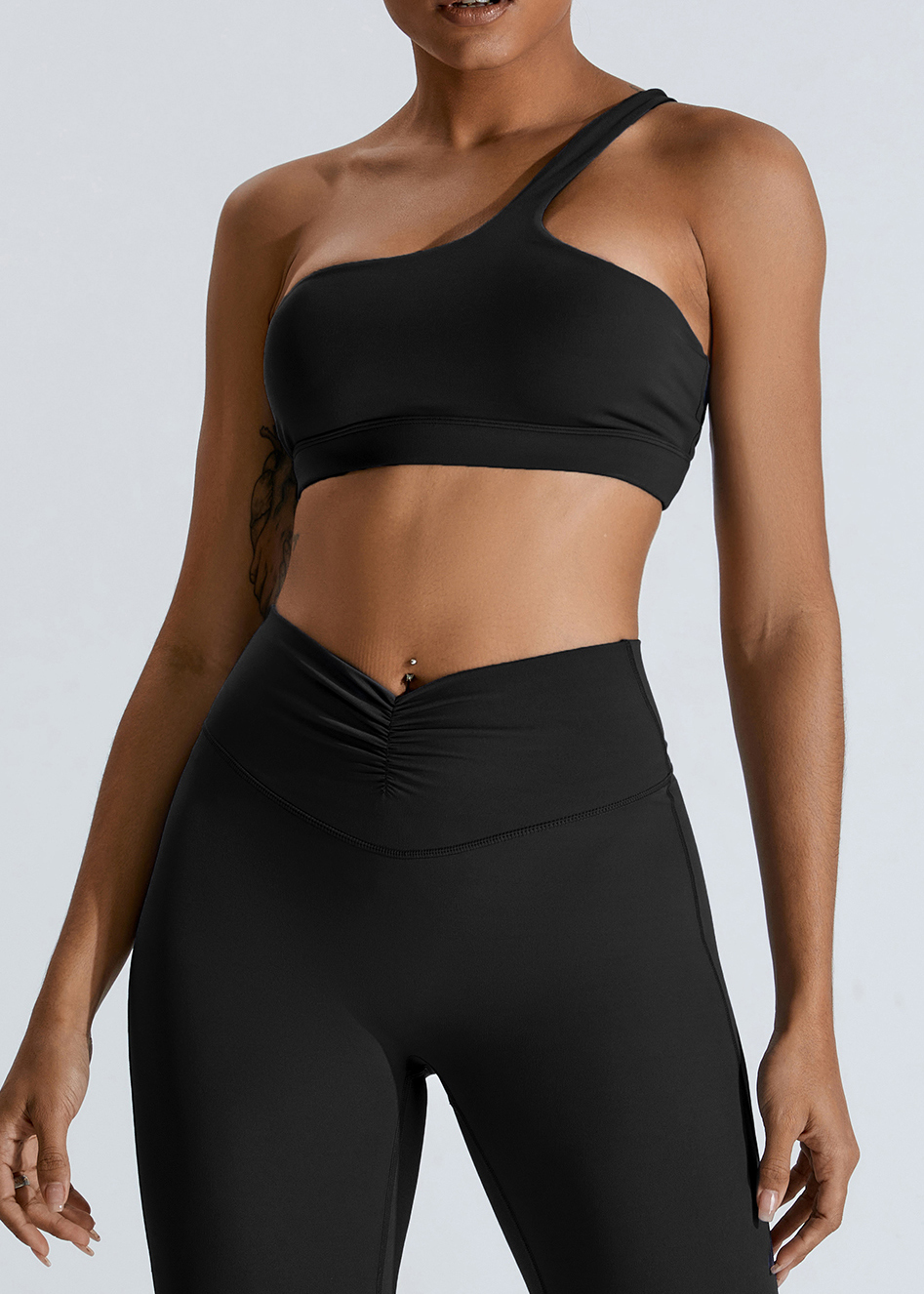 Customized 2024 New Slant One Shoulder Women's Yoga Bra