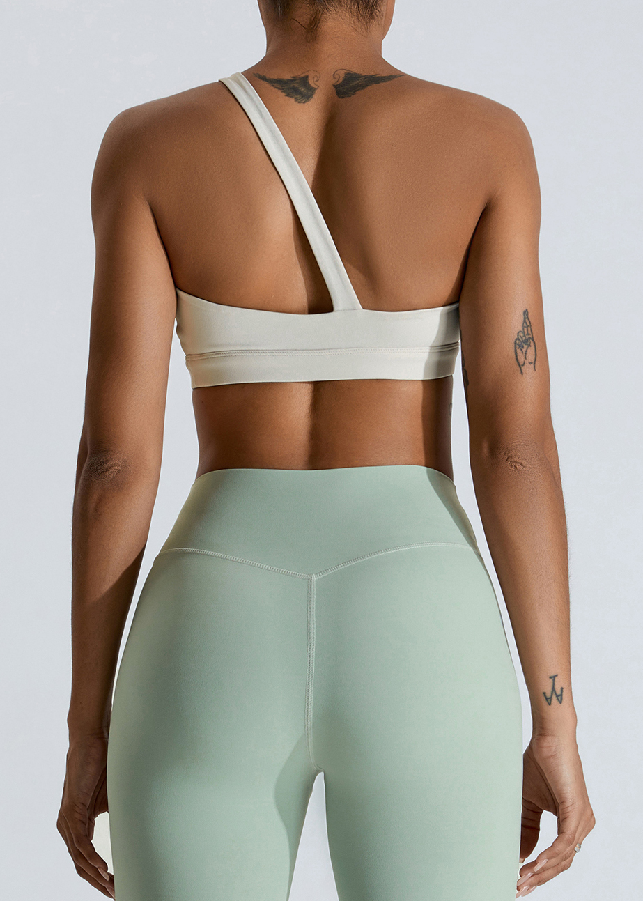 Customized 2024 New Slant One Shoulder Women's Yoga Bra