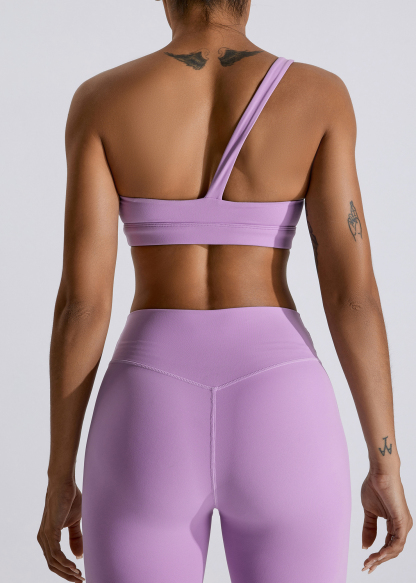 Customized 2024 New Slant One Shoulder Women's Yoga Bra