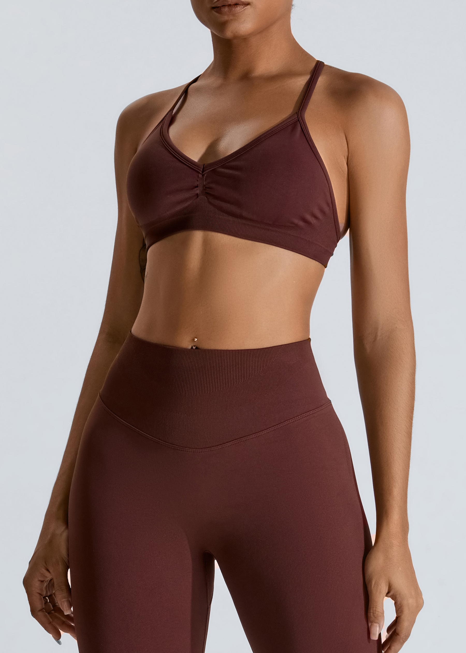 Customized 2 Ways to Wear Seamless Back Yoga Bra