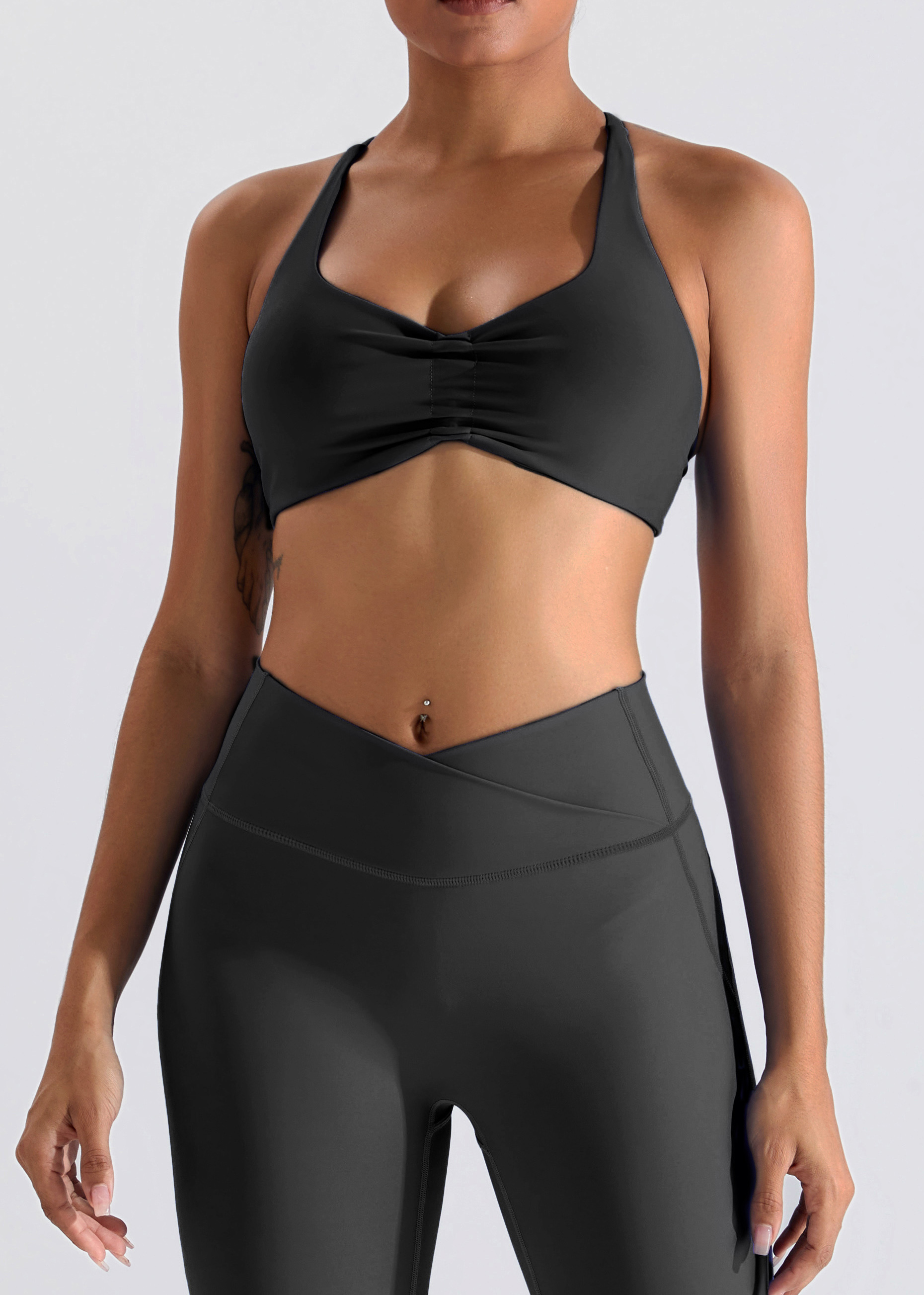 Customized 2024 new slant one shoulder yoga bra for women