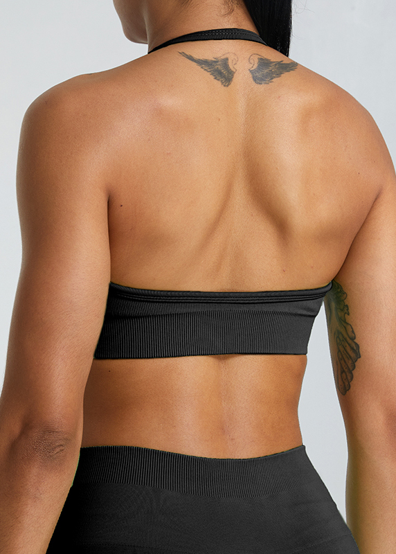Customized Seamless Hanging Neck Shock Absorbing Sports Bra