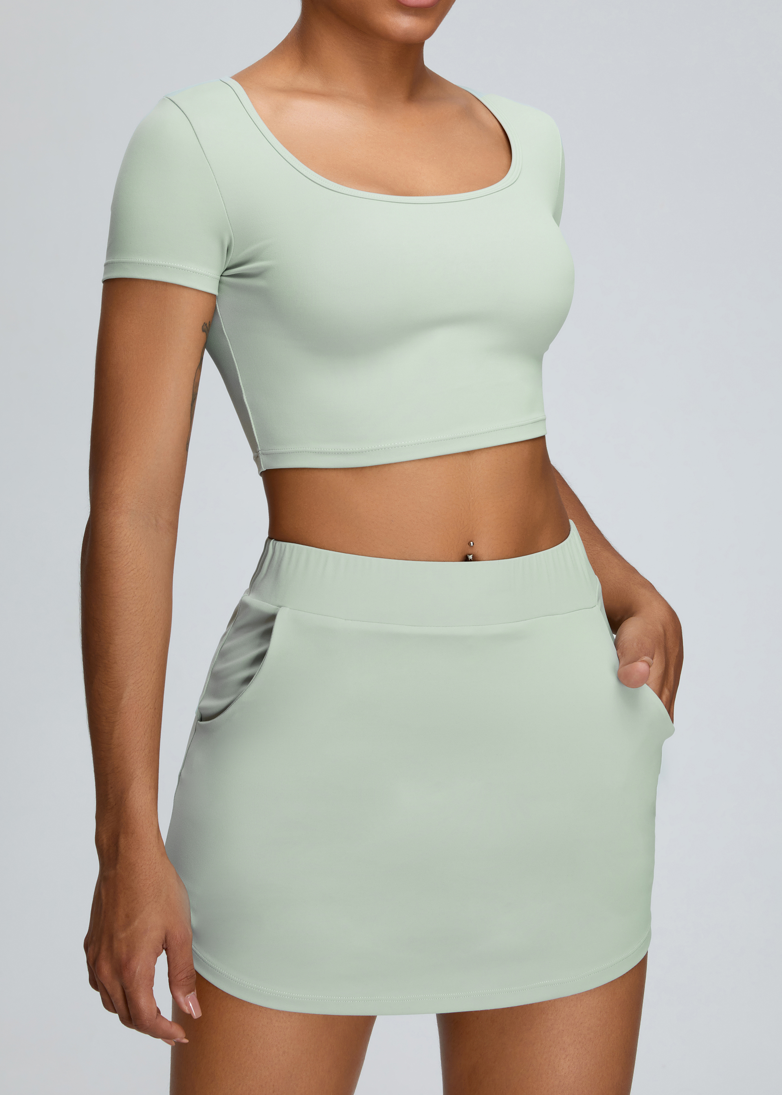 Customized Running tight short skinny sports t-shirt