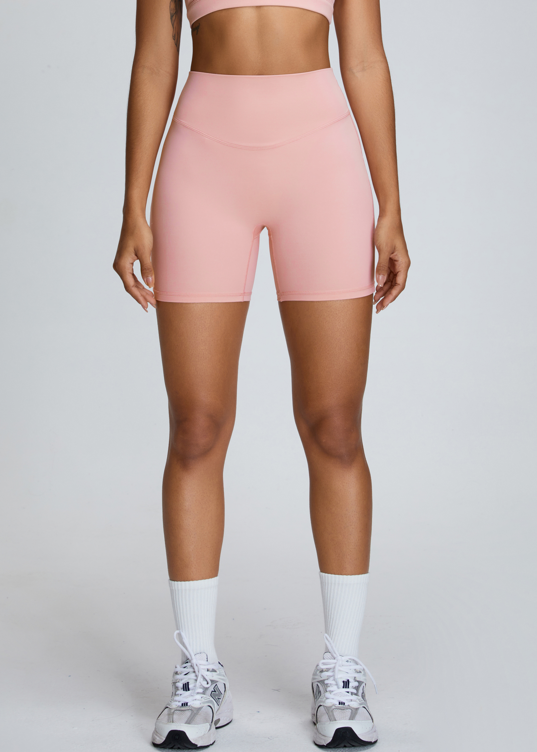 Customized Hip Lifting Tummy Tuck Yoga Shorts 4 Points Long