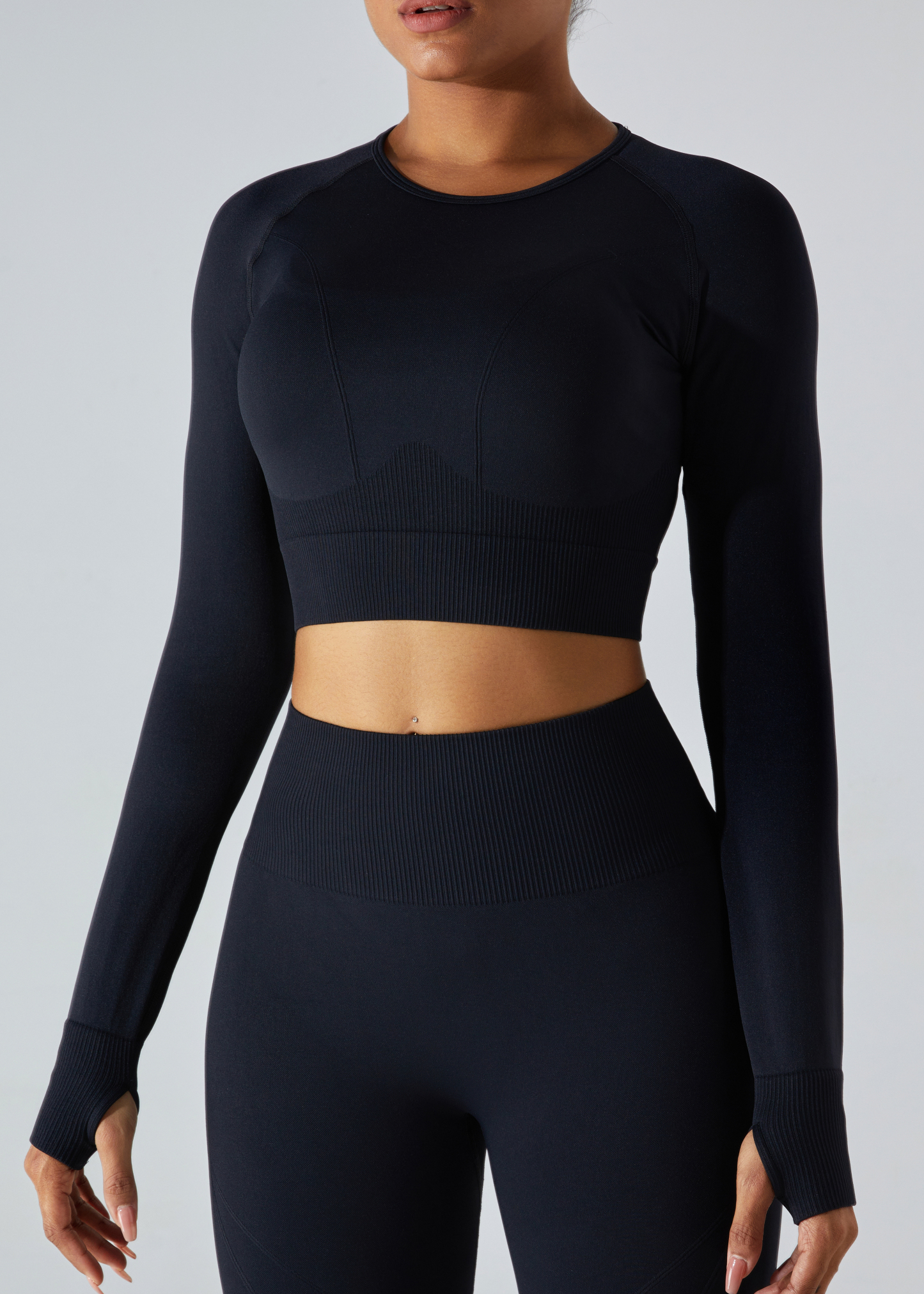 Customized Seamless Quick Dry Slim Fit Yoga Wear Top