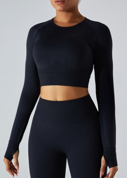 Customized Seamless Quick Dry Slim Fit Yoga Wear Top