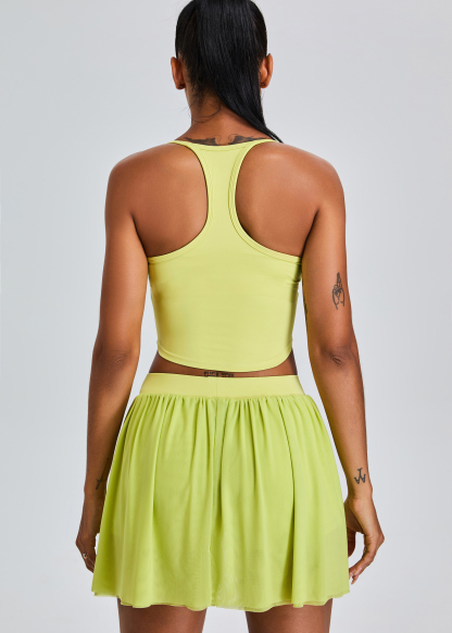 Customized Breathable mesh pleated skirt