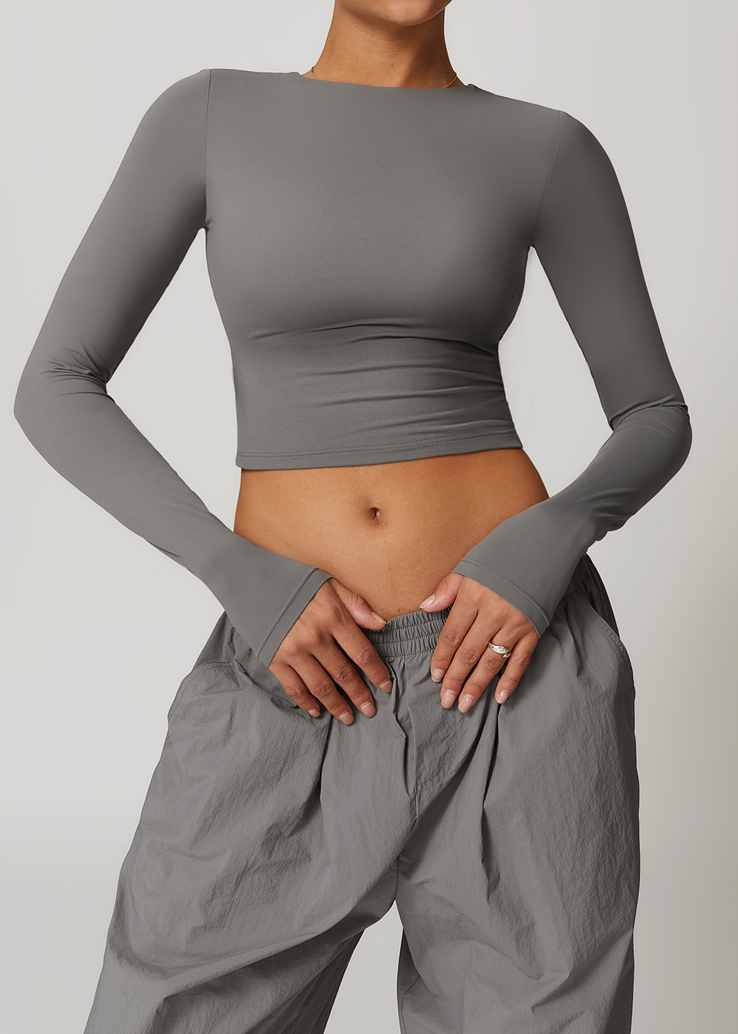 Customized Quick-drying brushed long-sleeved yoga suit