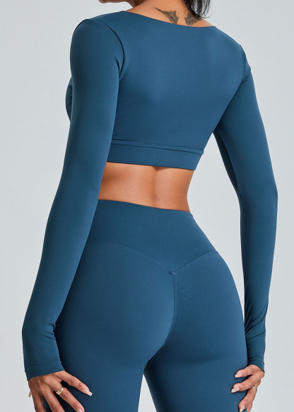 Customized Sexy V-neck long-sleeved yoga suit