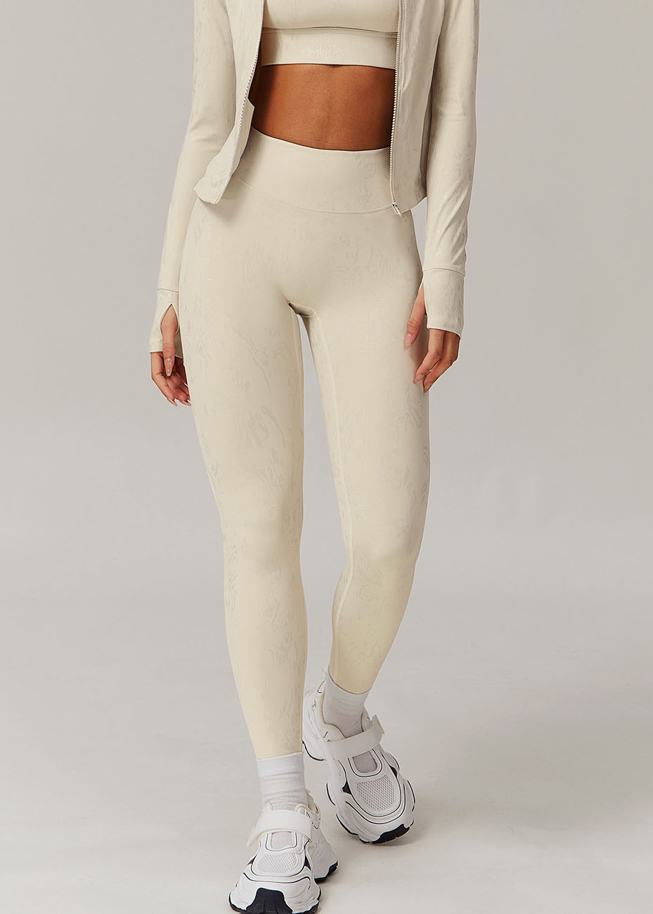 Customized High waist gold foil casual yoga pants