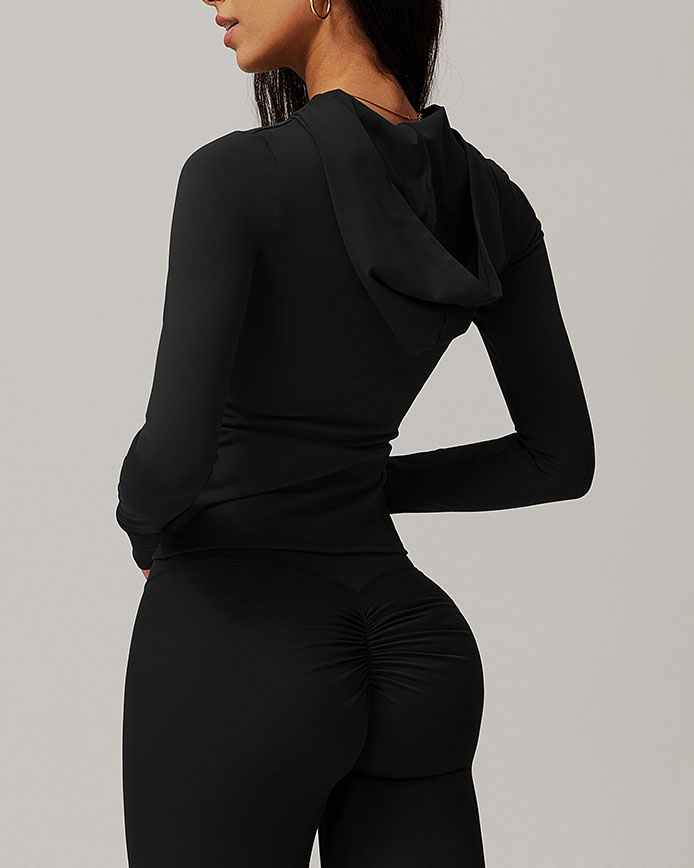 Customized Zippered Brushed Fit Long Sleeve Sport Jacket