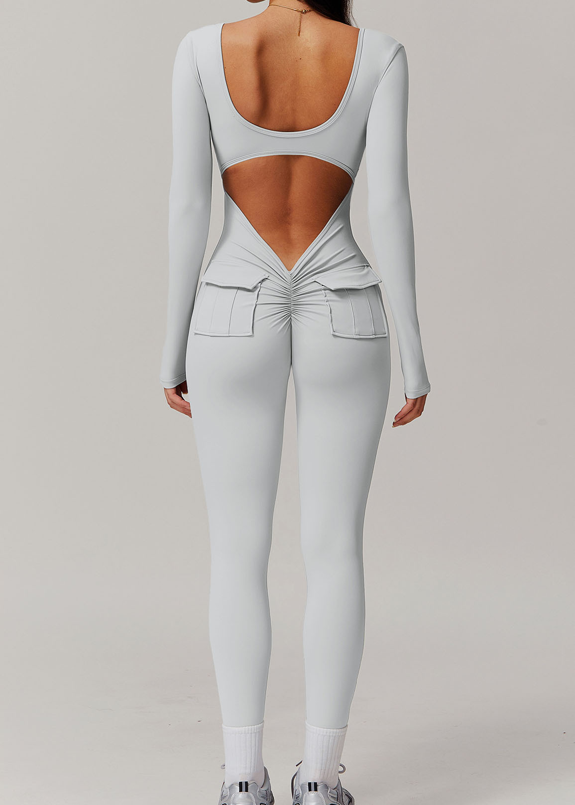 Customized Long Sleeve Yoga Bodysuit