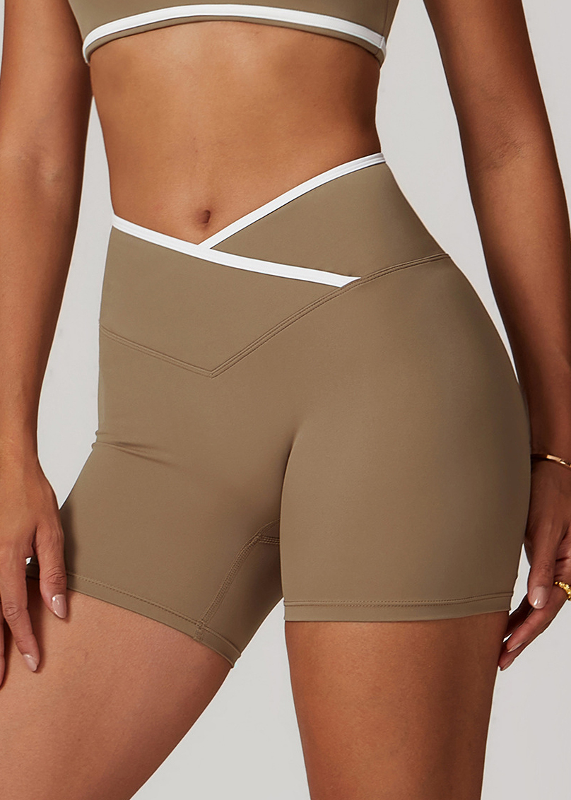 Customized Crossover High Waist Yoga Shorts