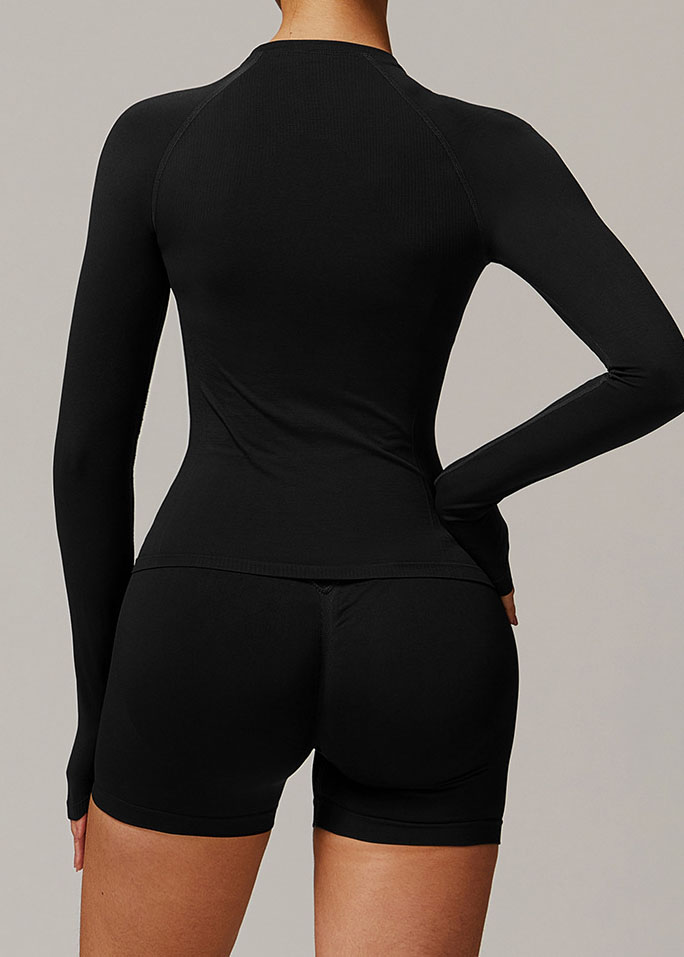 Customized Tight Fit Seamless Long Sleeve Yoga T-Shirt