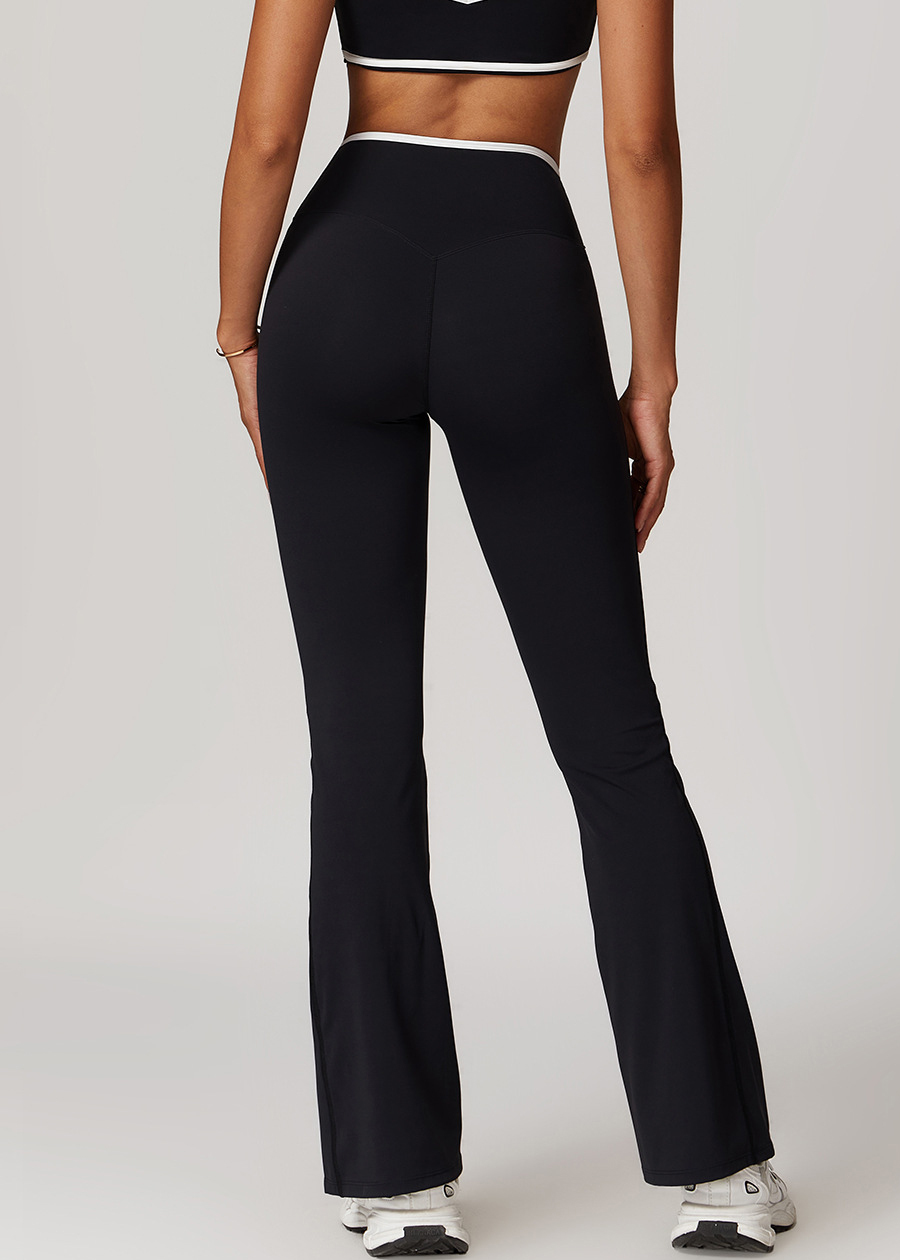 Customized Cross high waist wide leg flared pants