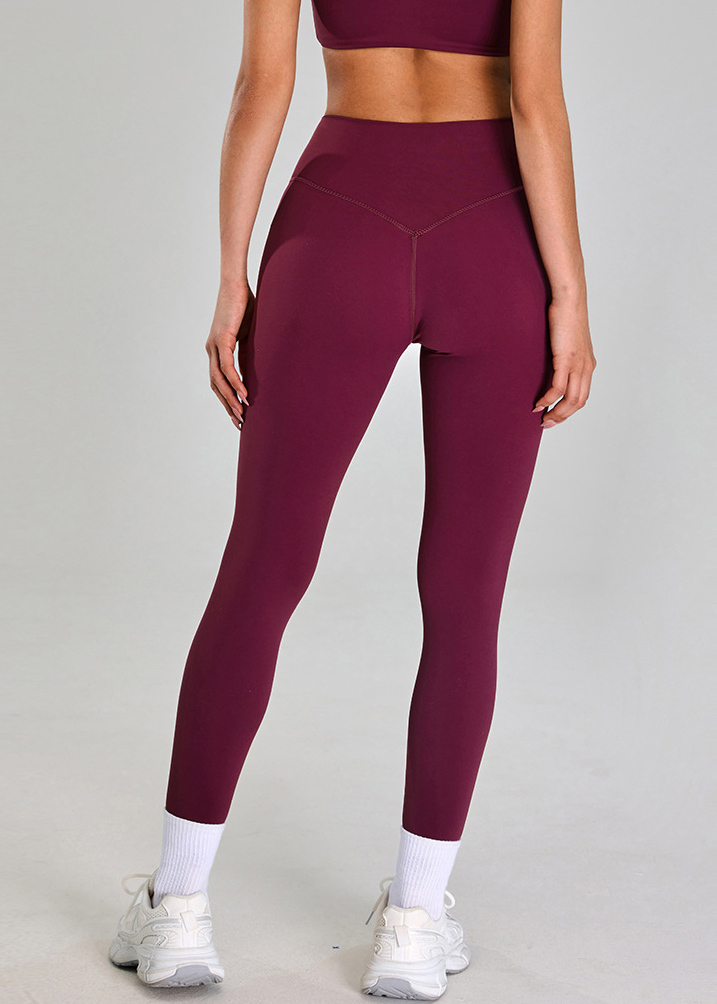 Custom double-sided brushed nylon athletic leggings