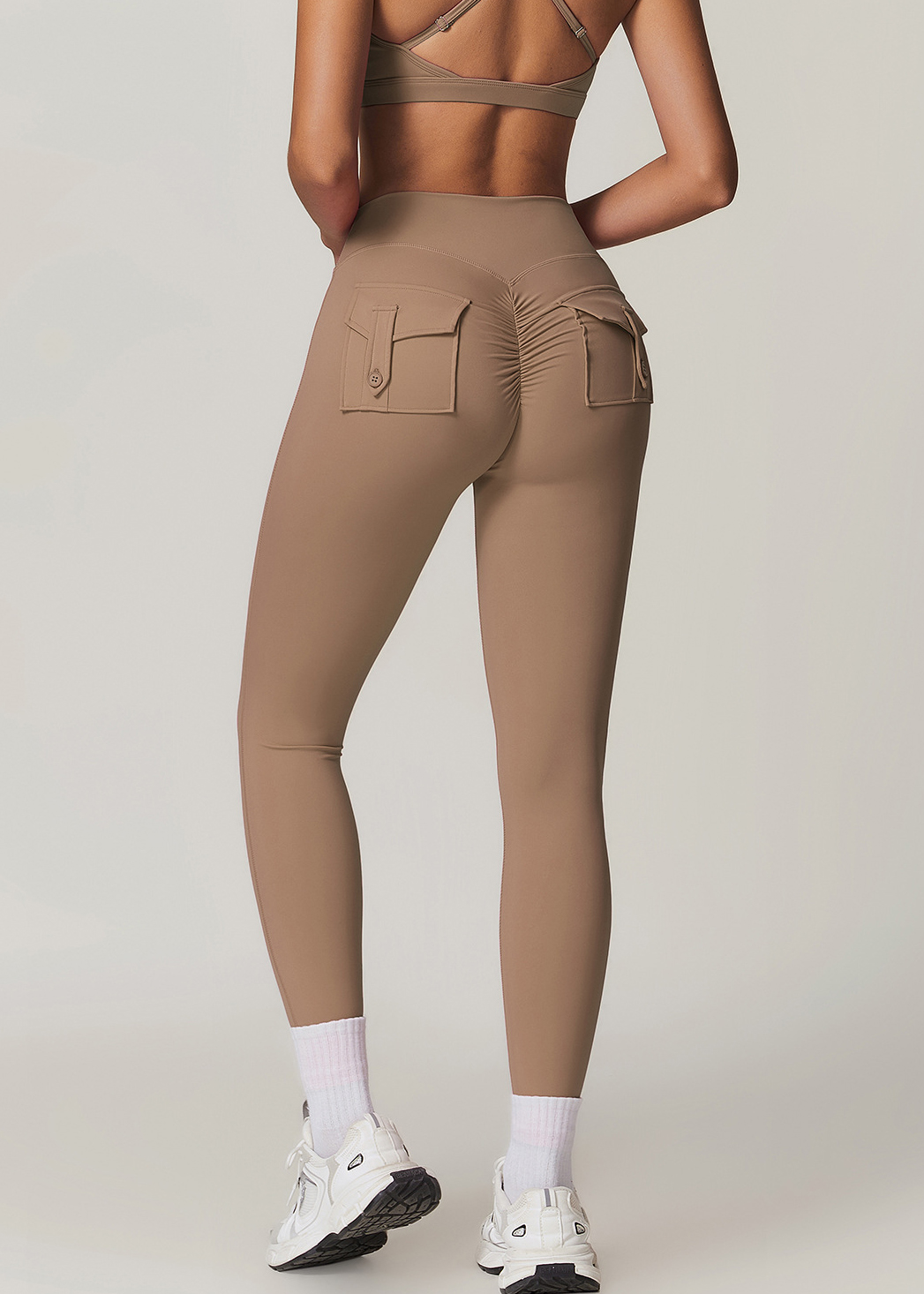 Customized Skinny High Waist Yoga Pants with Pockets