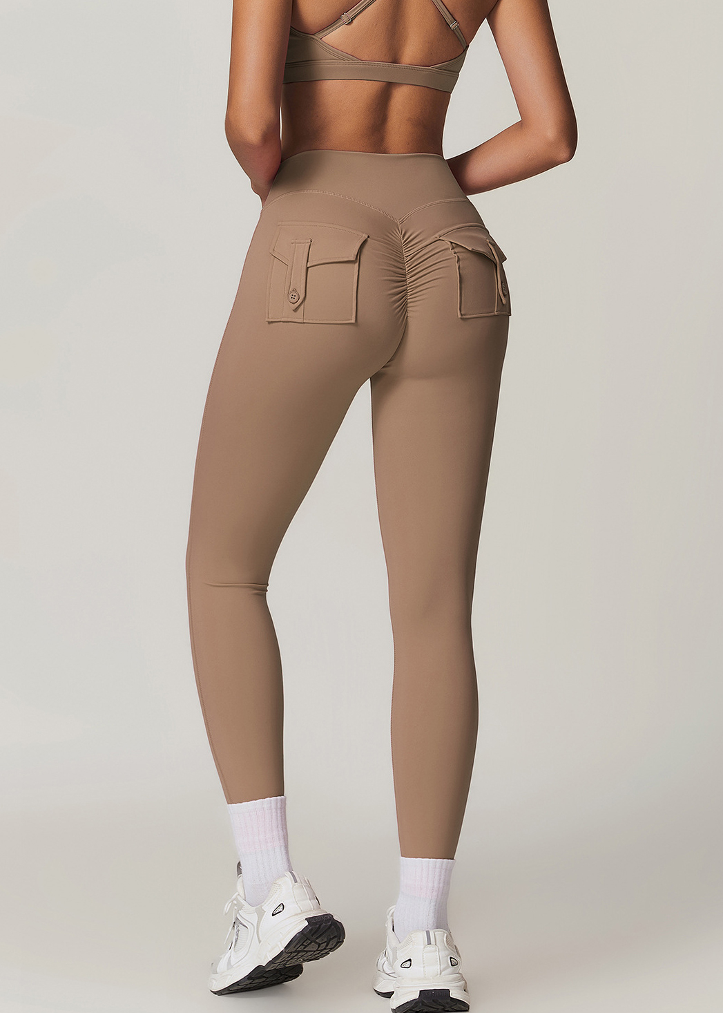 Customized Skinny High Waist Yoga Pants with Pockets